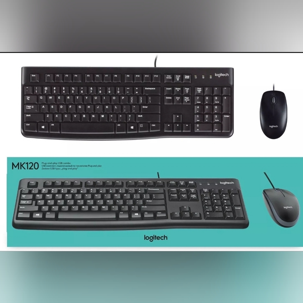 New Logitech MK120 Keyboard and Mouse Combo for Windows